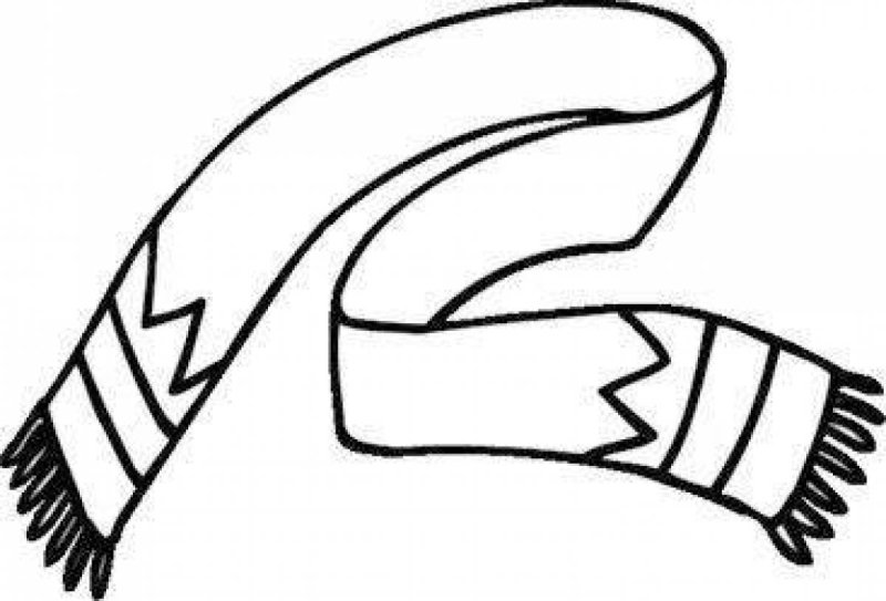 Шарфик раскраска для детей