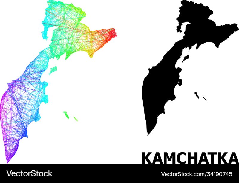 Полуостров Камчатка очертания