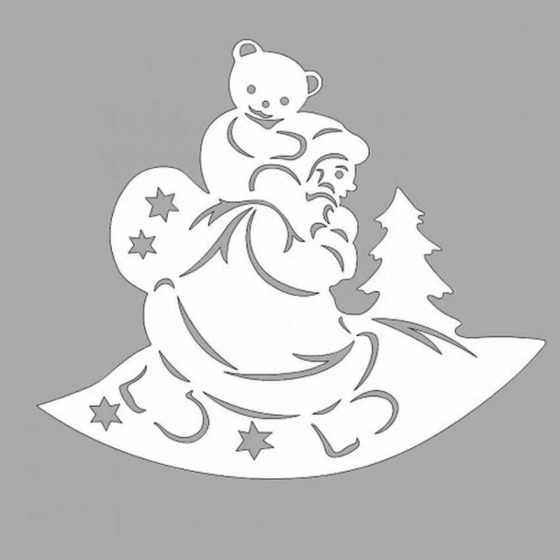 Вытынанки на окна новогодние