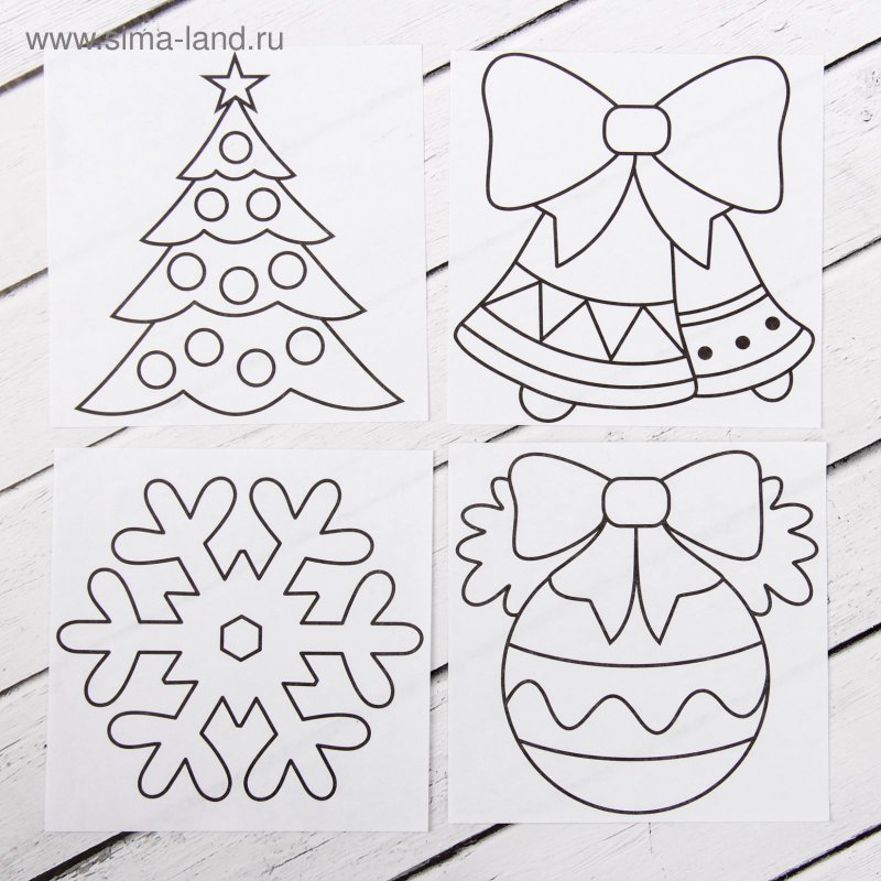 Новогодние эскизы для витражей