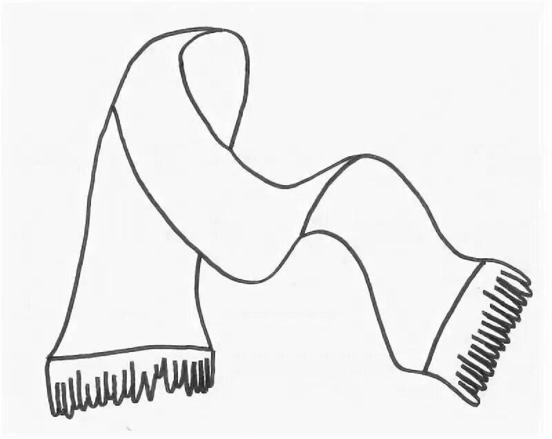 Раскраска шарфик для малышей