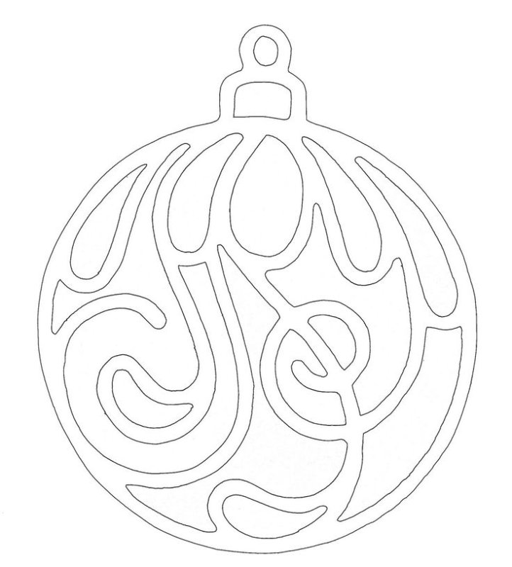 Вытынанки шарики новогодние