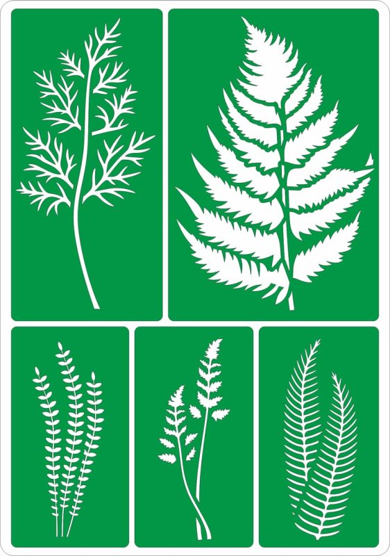 Трафарет травяной
