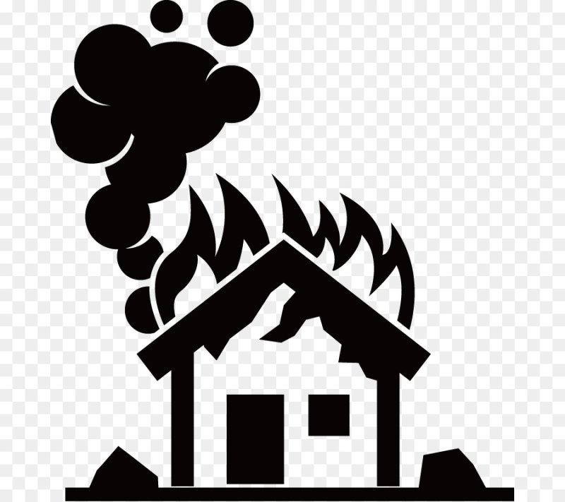 Иконка дом горит