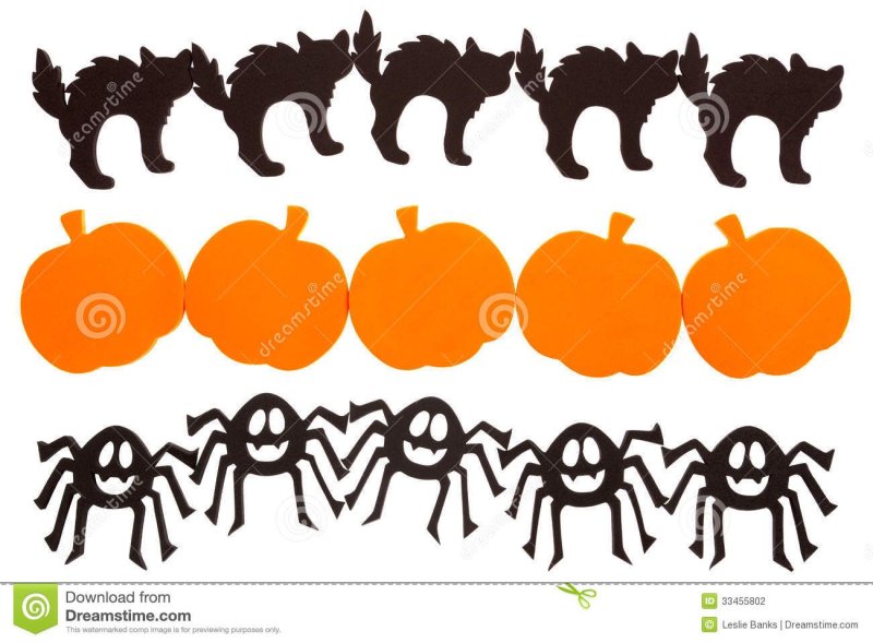 Хэллоуин вырезать гирлянду