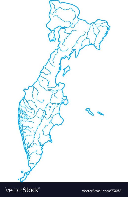 Полуостров Камчатка очертания