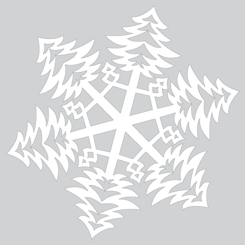 Снежинки на окна