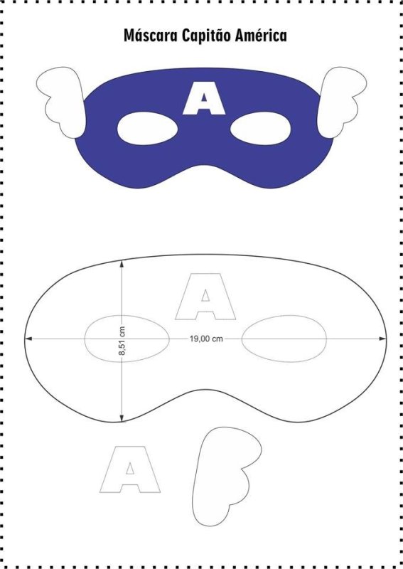 Маска супергероя из фетра