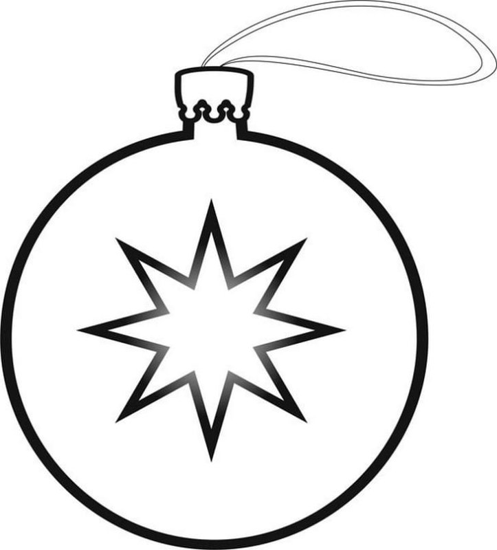 Новогодние шары трафарет