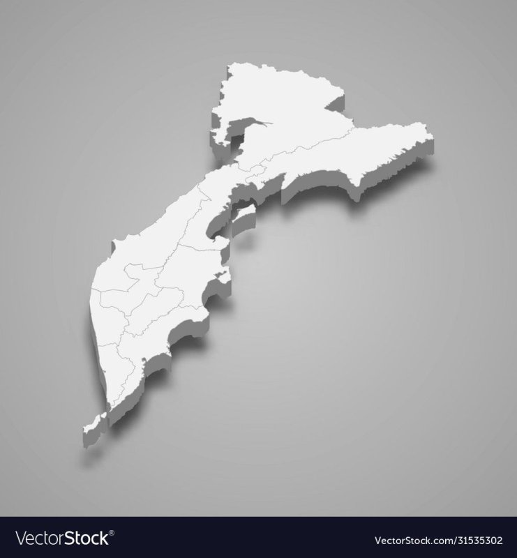 Полуостров Камчатка контур