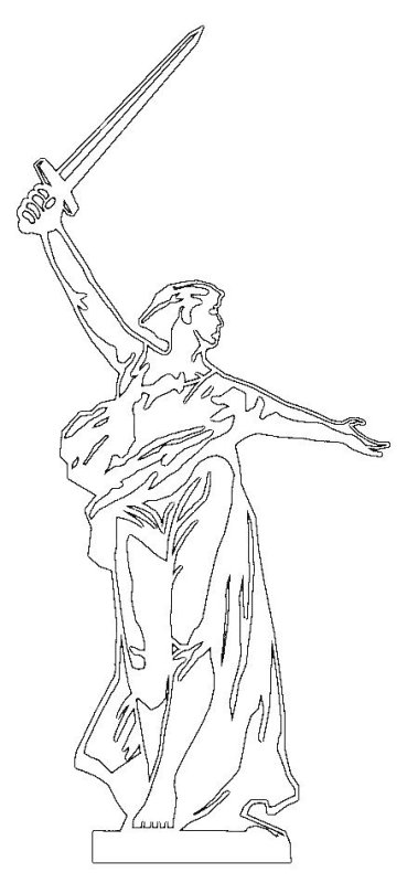 Вытынанка Родина мать Мамаев Курган