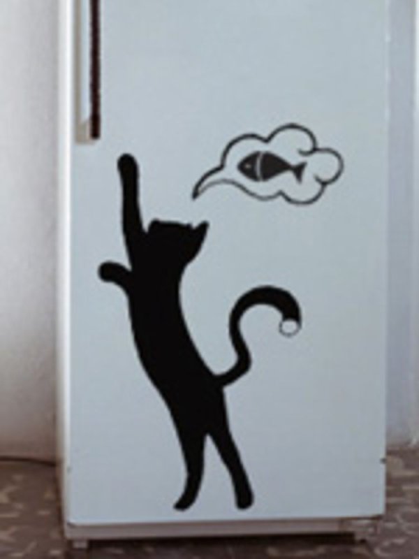 Веселые наклейки на холодильник