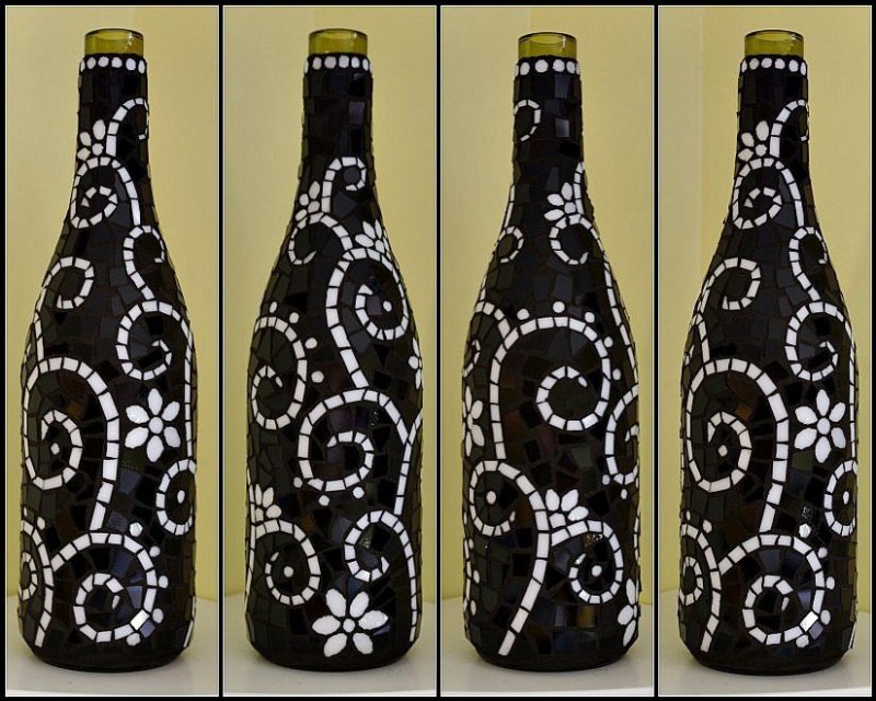 Роспись бутылок акриловыми красками