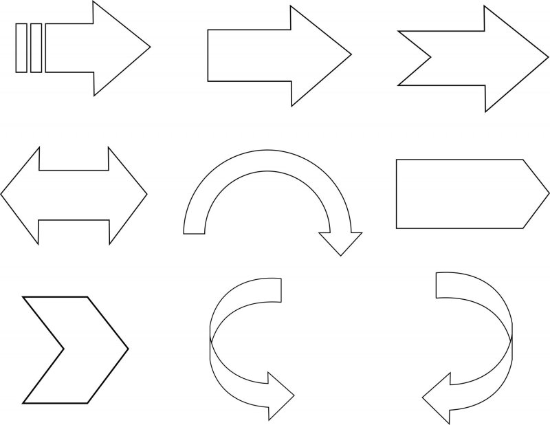 Стрелка трафарет