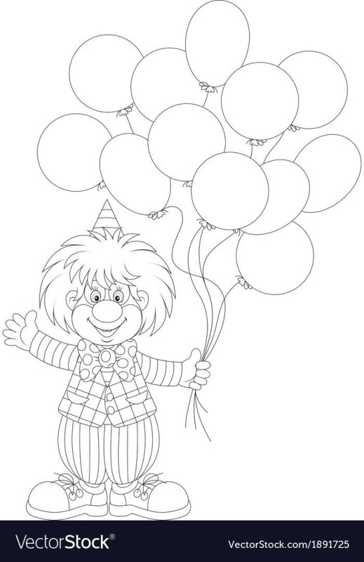 Воздушные шары раскраска