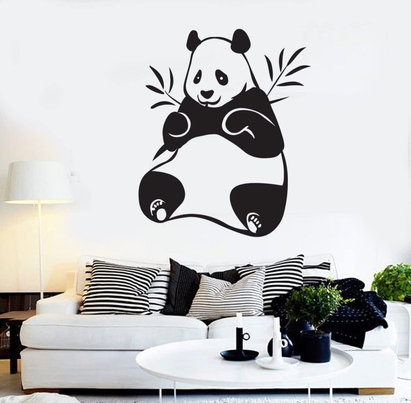 Наклейки на стену черно белые