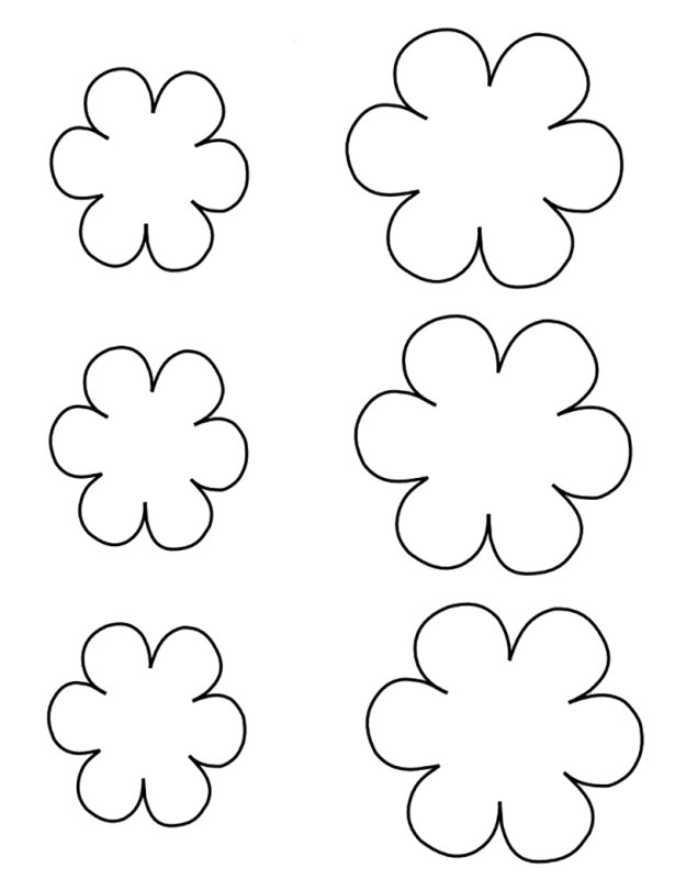 Цветы трафарет для вырезания