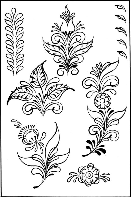 Ракульская роспись по дереву элементы