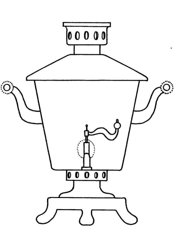 Самовар раскраска