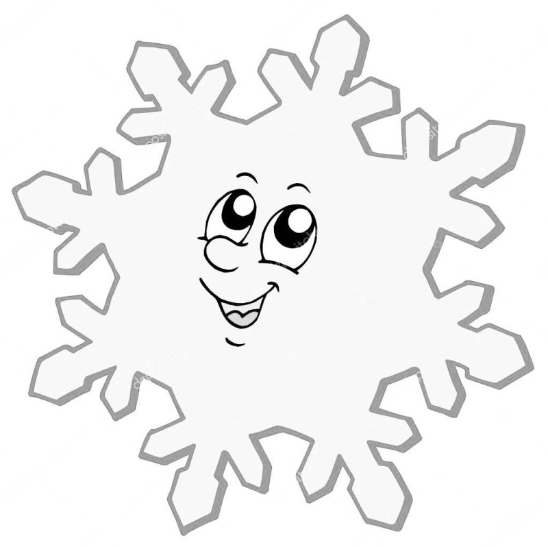 Снежинка раскраска