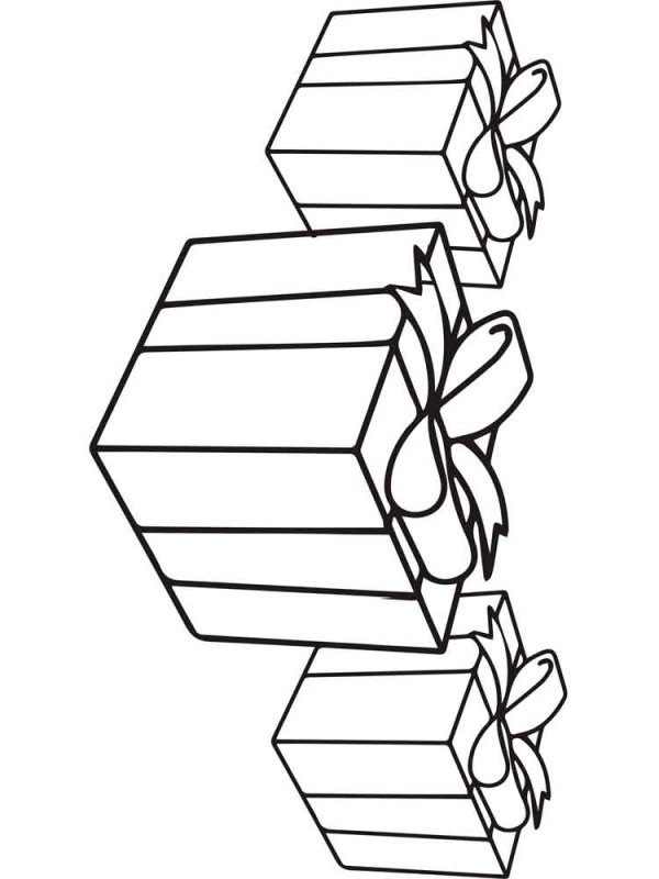 Подарок раскраска