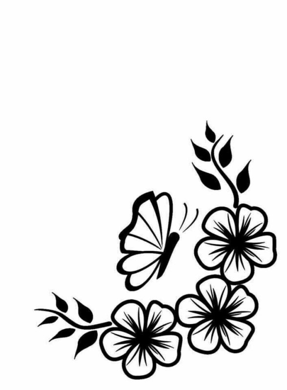 Несложный цветочный орнамент