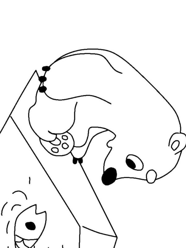 Медвежонок Умка раскраска для детей