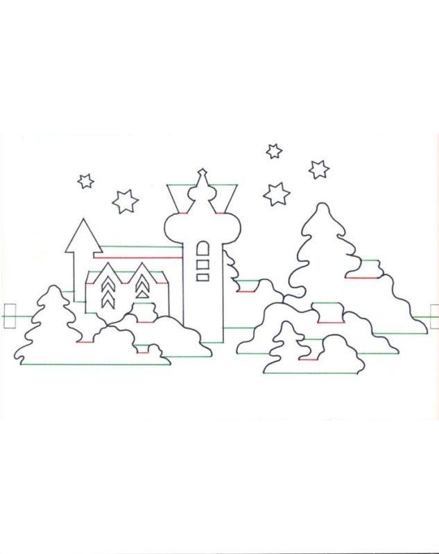 Киригами новогодние схемы