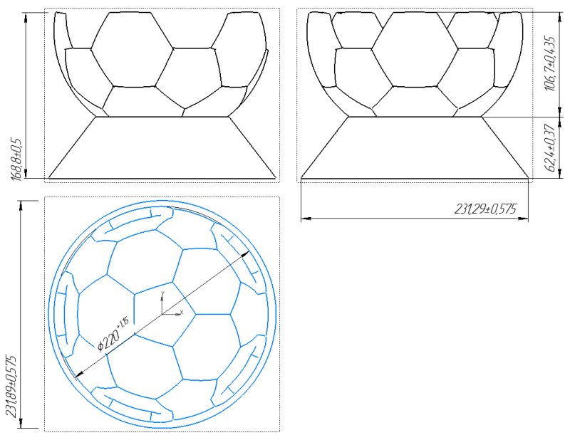 Футбольный мяч трафарет