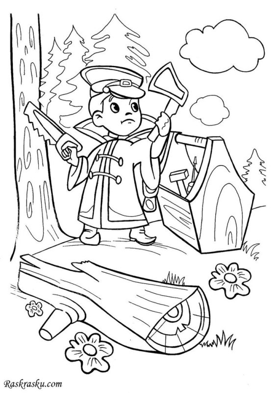 Тридевятое царство раскраска