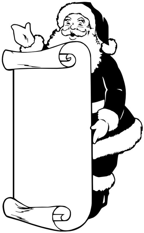 Дед Мороз раскраска