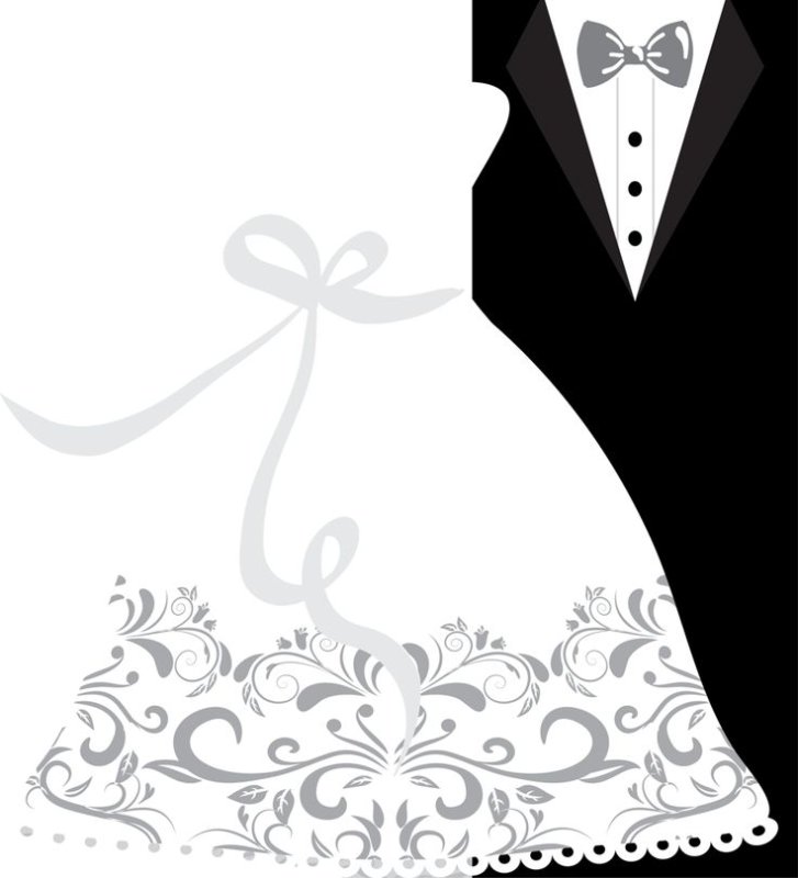 Силуэт жениха и невесты