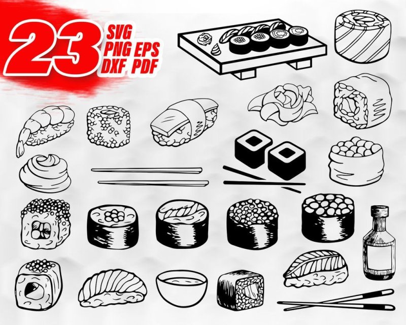 Суши роллы вектор