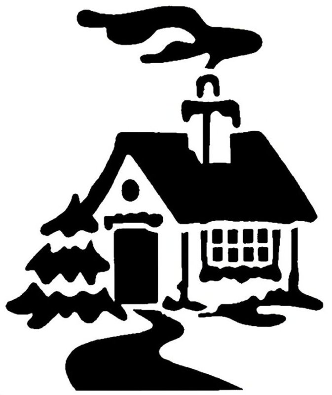 Домик трафарет