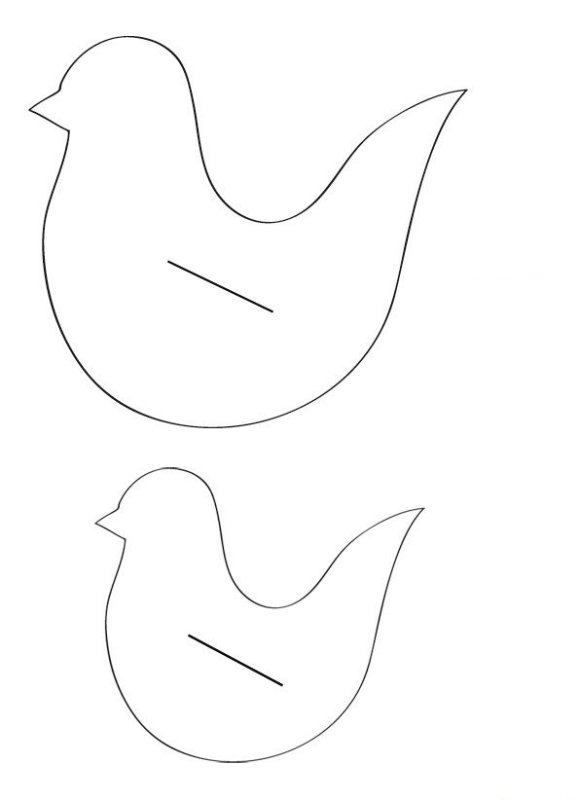 Трафарет птички