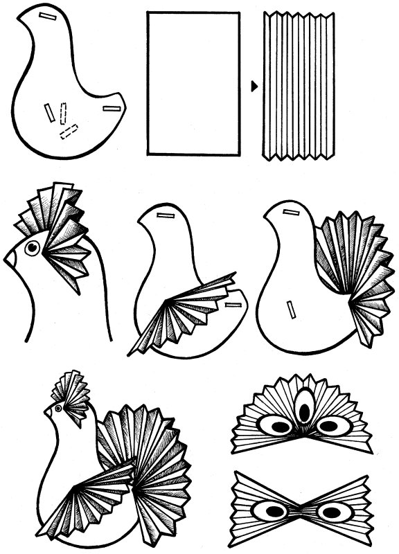 Поделки из бумаги сложенной гармошкой