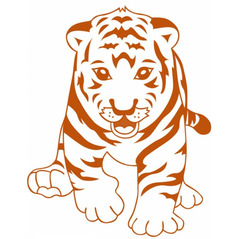 Рисунок тигра для детей