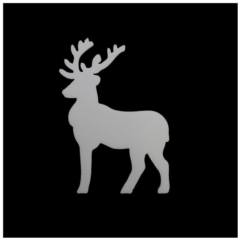 Трафарет оленя для вырезания из пенопласта