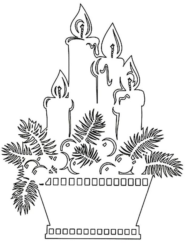 Новогодние трафареты на ок