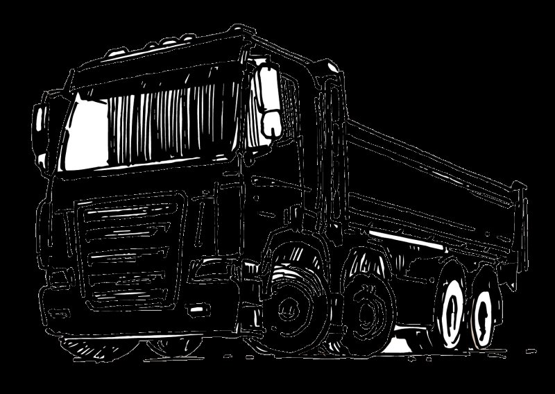 Раскраски КАМАЗ 55111 самосвал