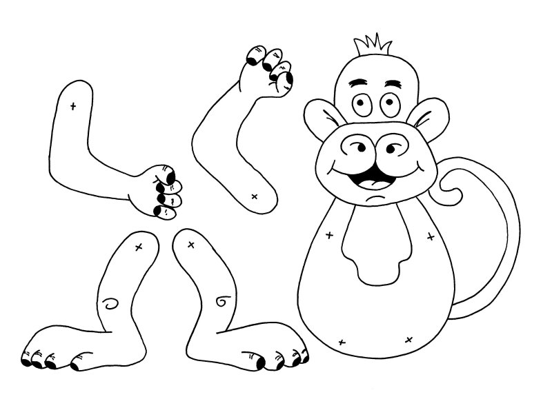 Игрушка дергунчик из картона