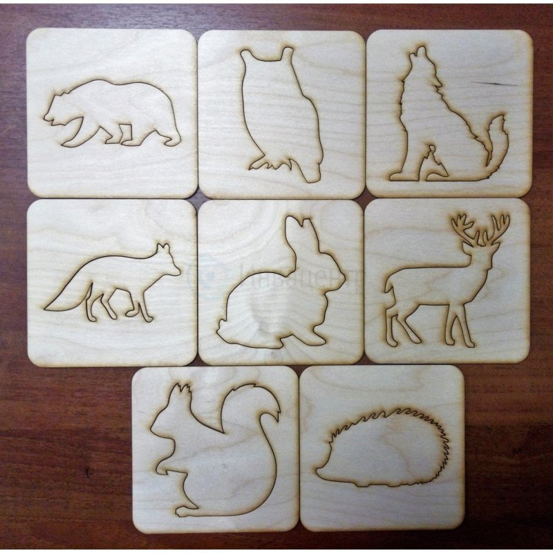 Деревянные трафареты для рисования песком