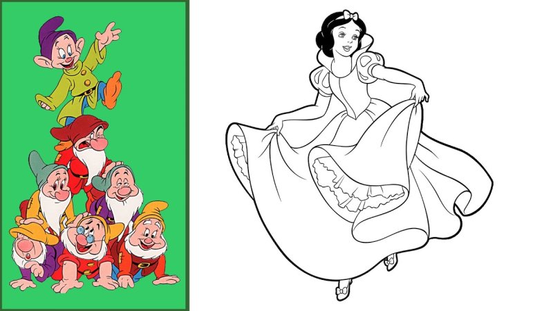 Раскраска Белоснежка