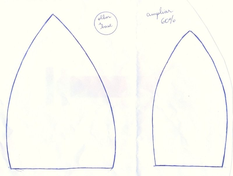 Выкройка ушек кошки