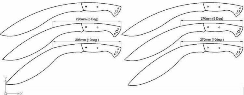 Нож кукри чертежи