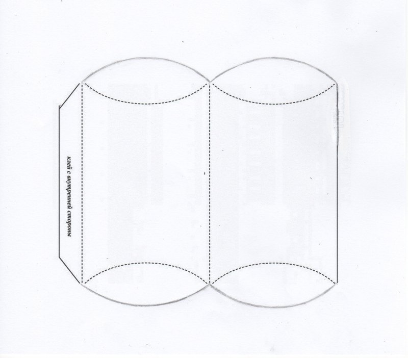 Трафарет коробочки для подарка
