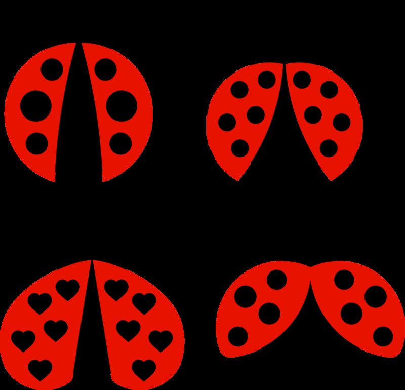 Божья коровка трафарет для детей