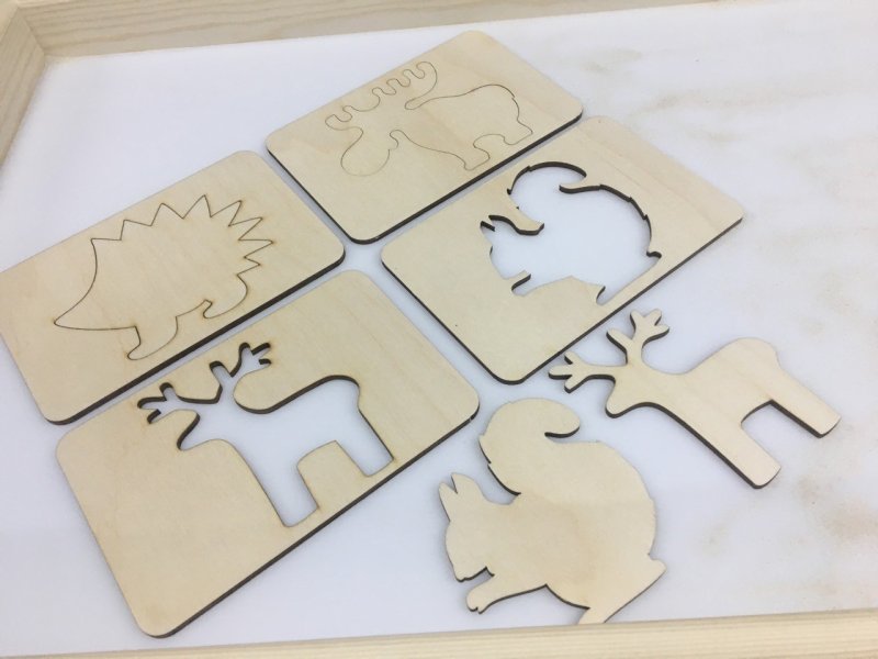 Деревянные трафареты для рисования песком