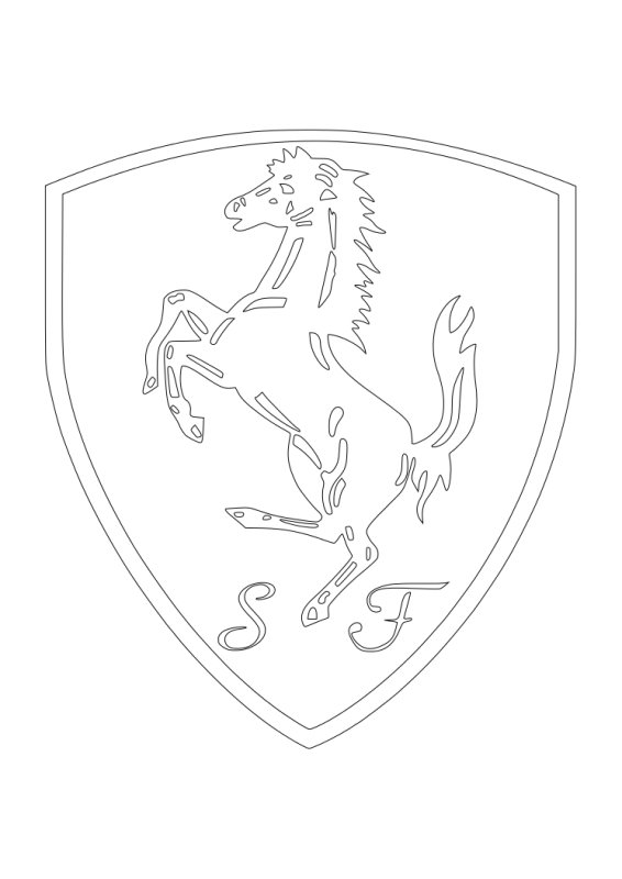 Феррари логотип раскраска