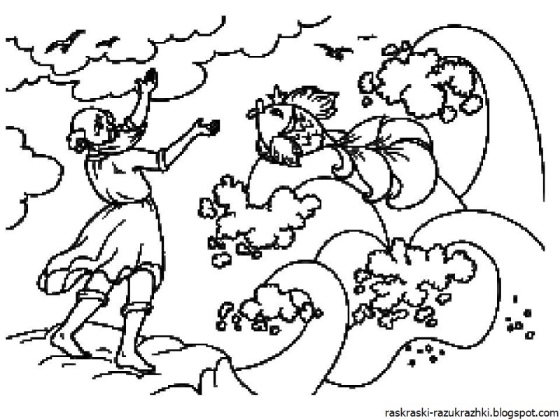 Раскраска сказки Пушкина